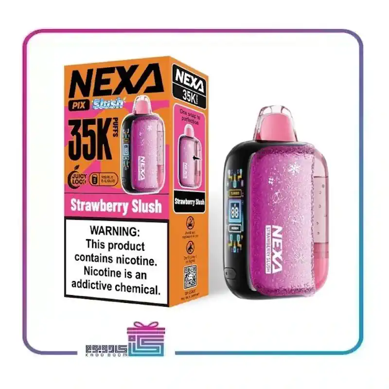 پاد یکبار مصرف نکسا طعم بستنی توت فرنگی 35 هزار پاف nexa disposable pod 35000 puff